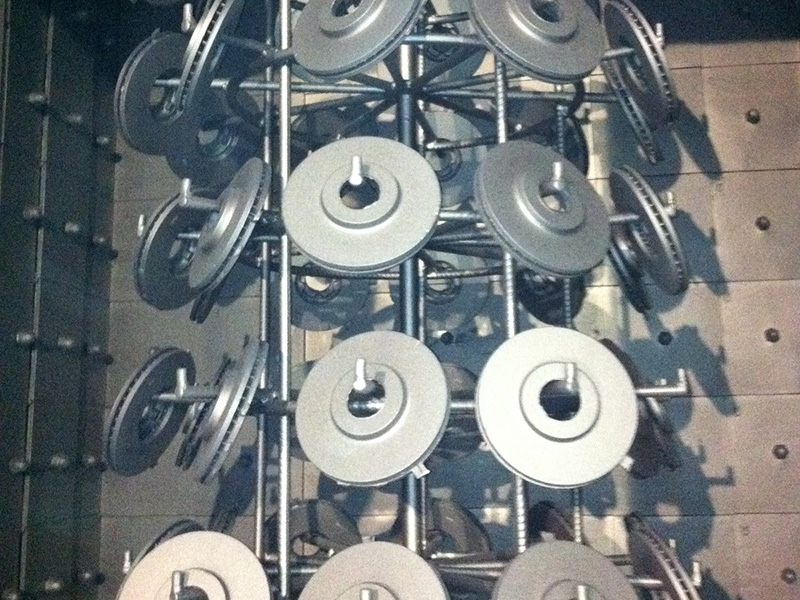 吊钩式抛丸机工件效果